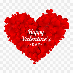 Flower template for Valentine\'s Day