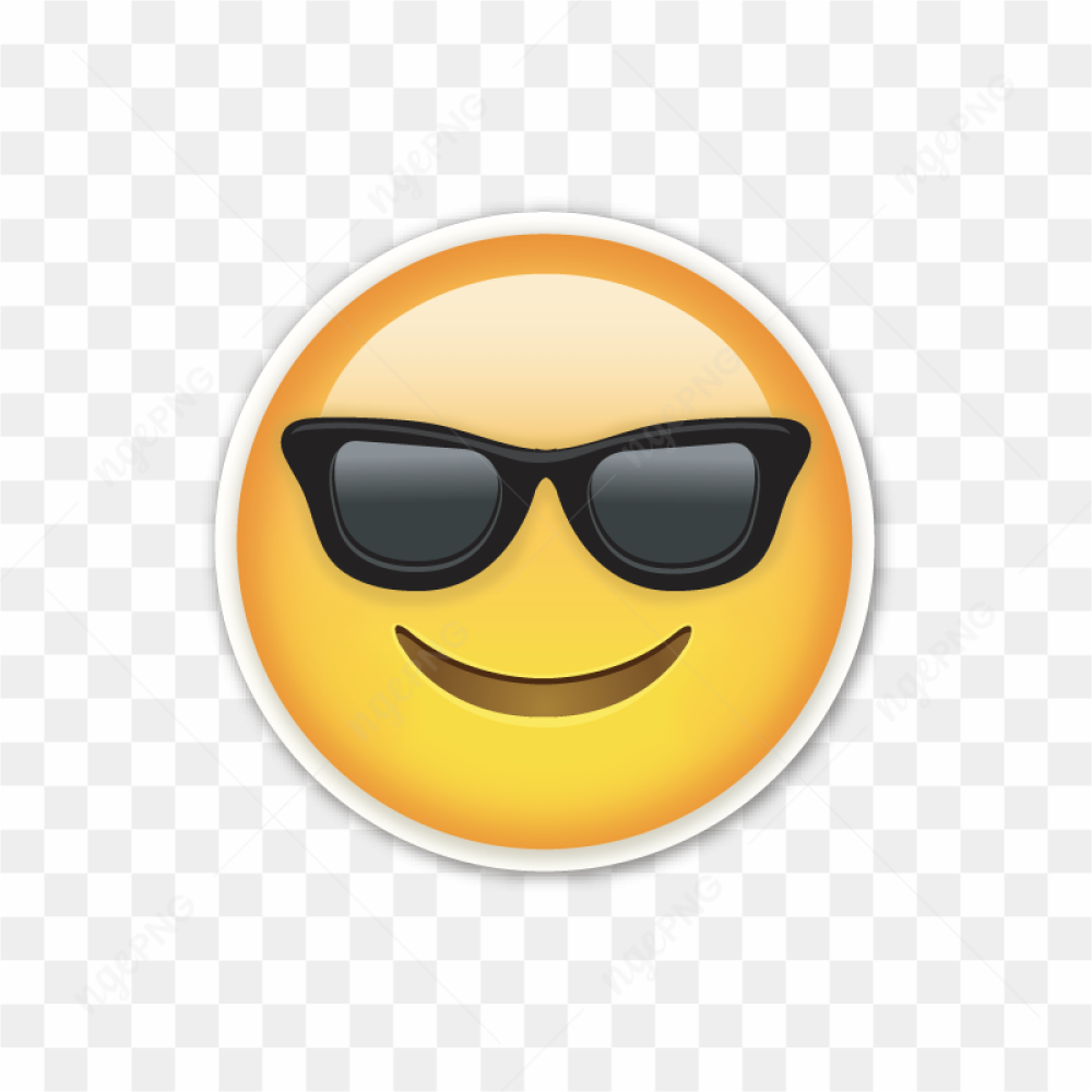 Smiling Face With Sunglasses Cool Emoji Png