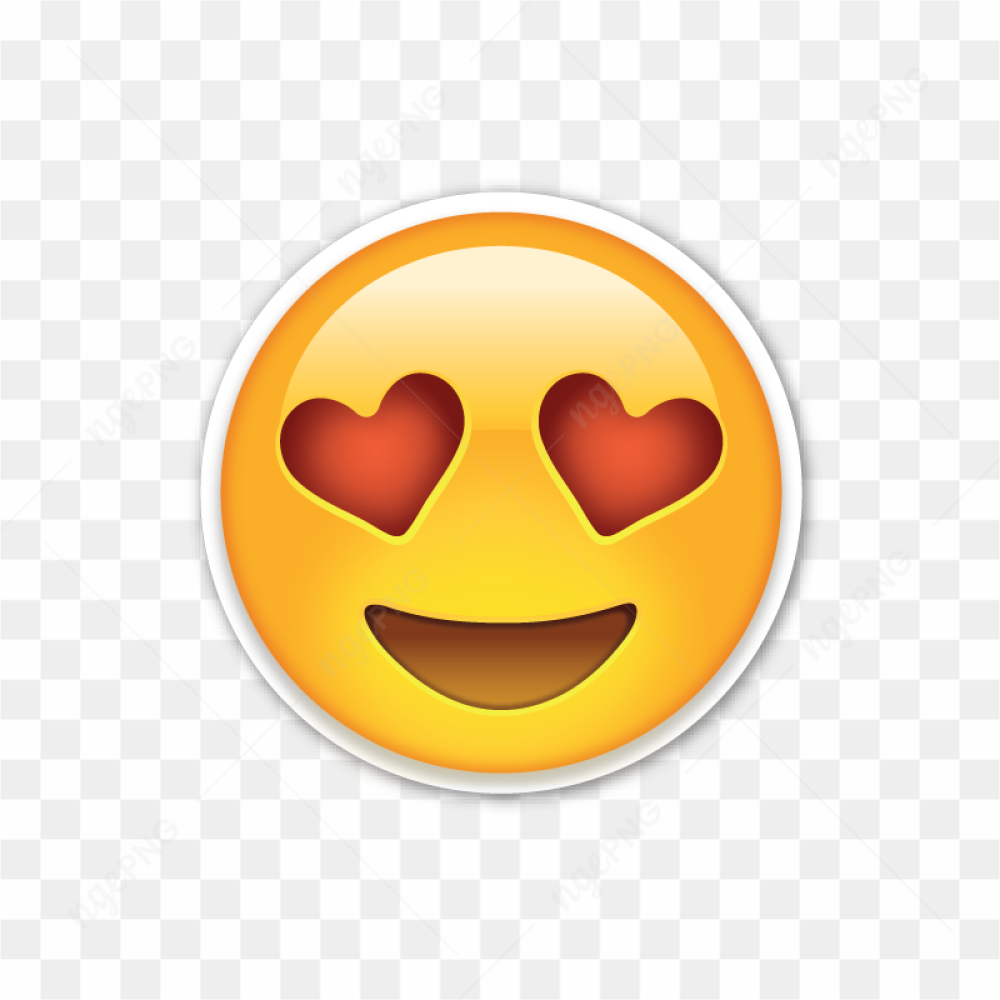 Love Hearts Eyes Emoji Png