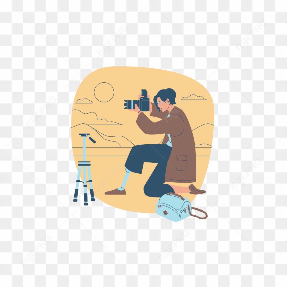 FEMALE PHOTOGRAPHER IN BROWN