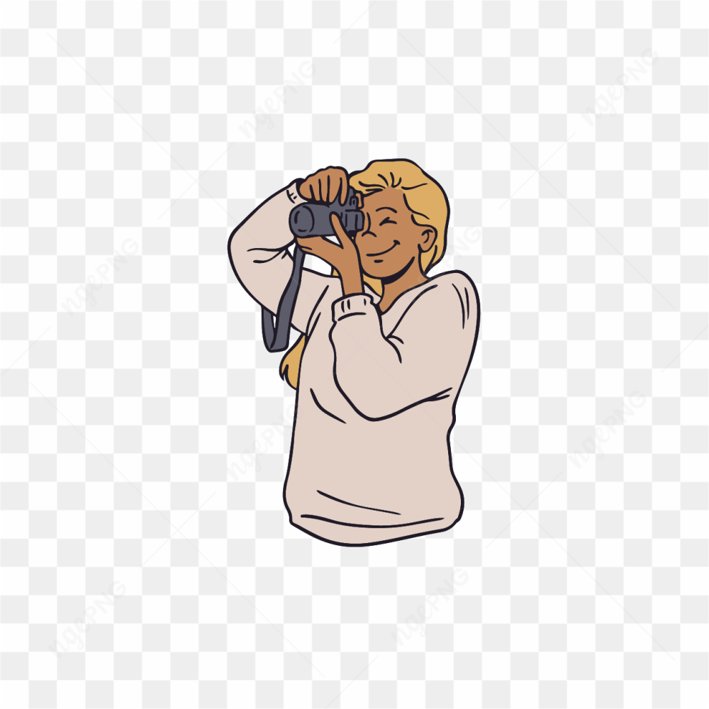 FEMALE PHOTOGRAPHER IN GRAY