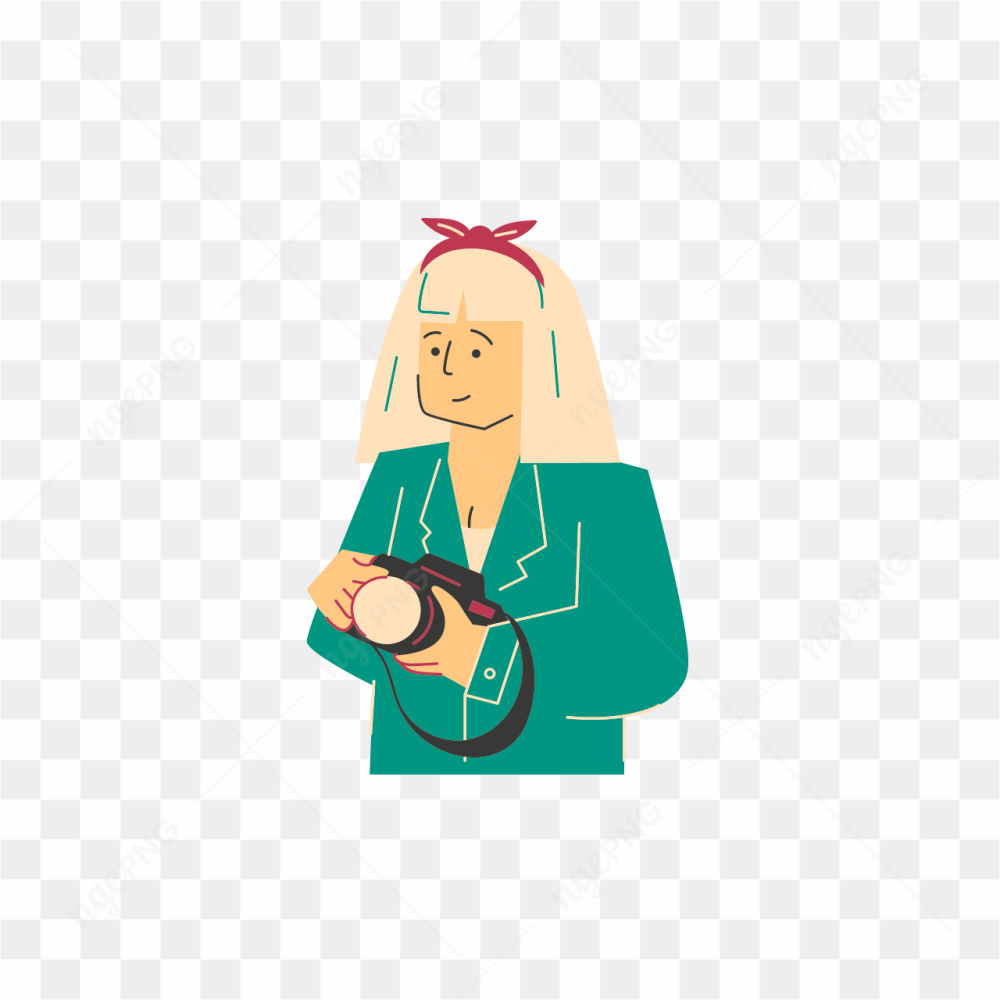 FEMALE PHOTOGRAPHER IN GREEN