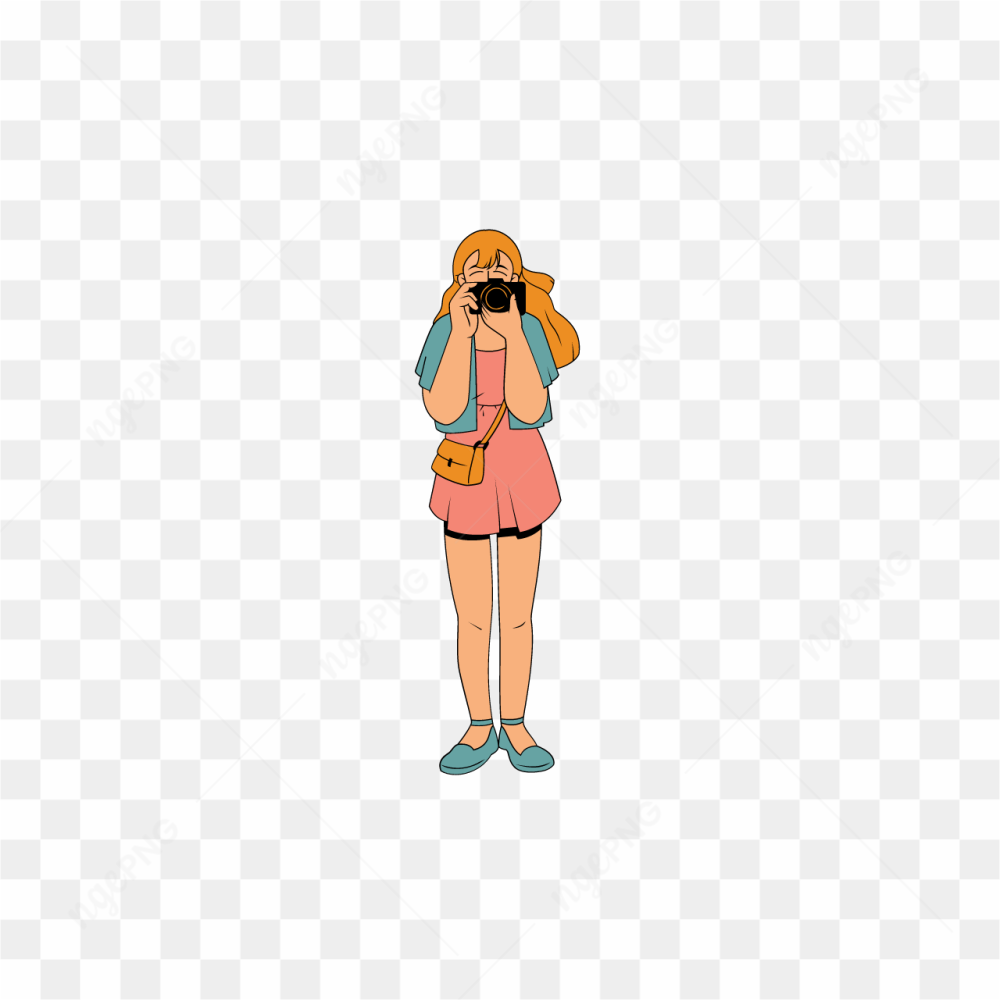 FEMALE PHOTOGRAPHER IN PINK SKIRT