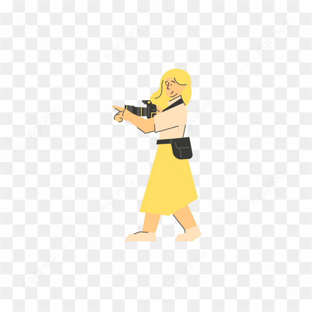 FEMALE PHOTOGRAPHER IN YELLOW