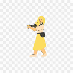 FEMALE PHOTOGRAPHER IN YELLOW