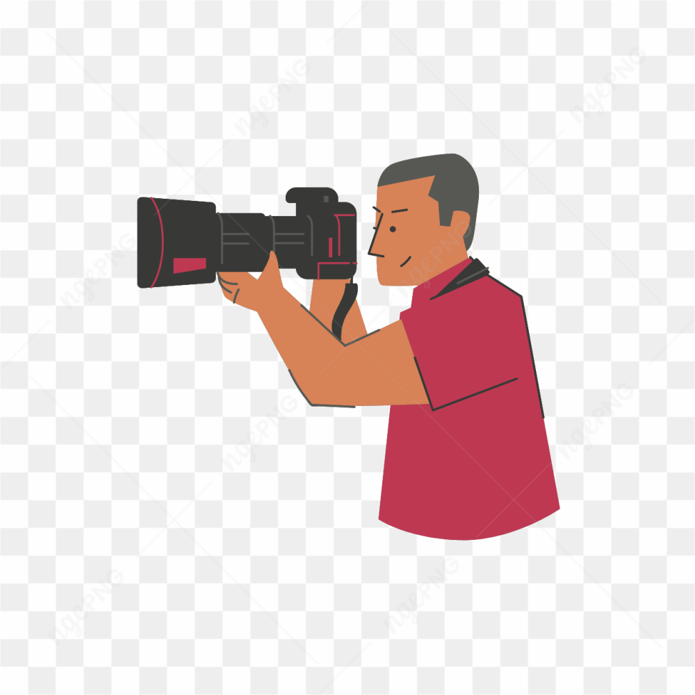 MALE PHOTOGRAPHER IN RED