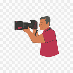 MALE PHOTOGRAPHER IN RED