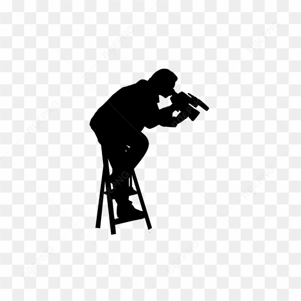 PHOTOGRAPHER SILHOUETTE ANGLE DOWN