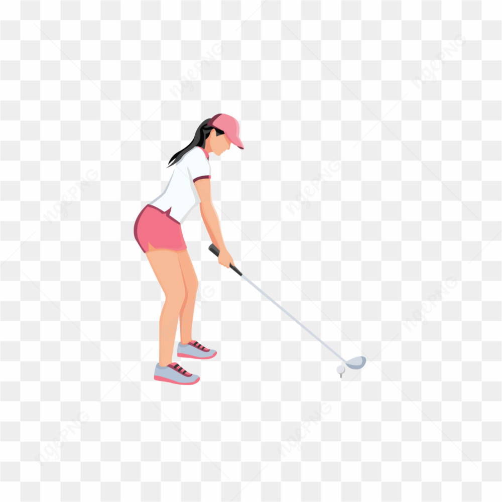WOMAN PLAYING GOLF