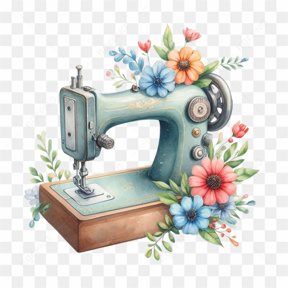 Retro Sewing PNG Sublimation Clipart