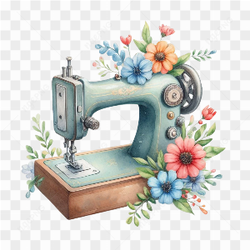 Retro Sewing PNG Sublimation Clipart