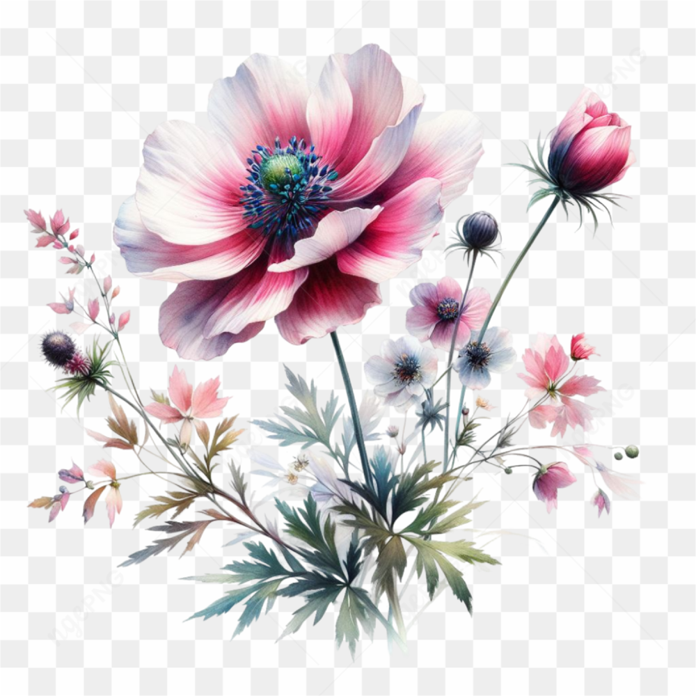 Watercolor Botanicals Clipart