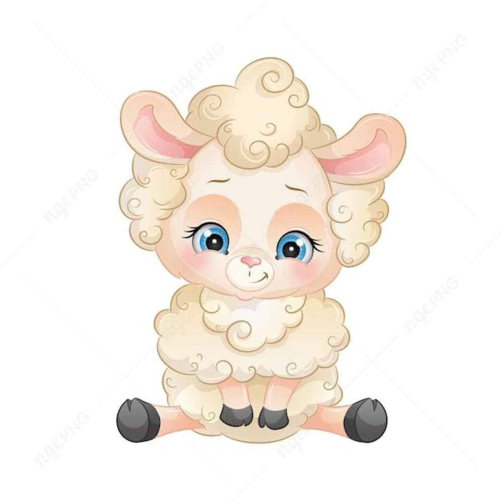 Cute cartoon lamb