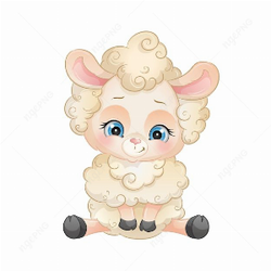 Cute cartoon lamb