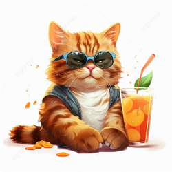 Cat on vacation