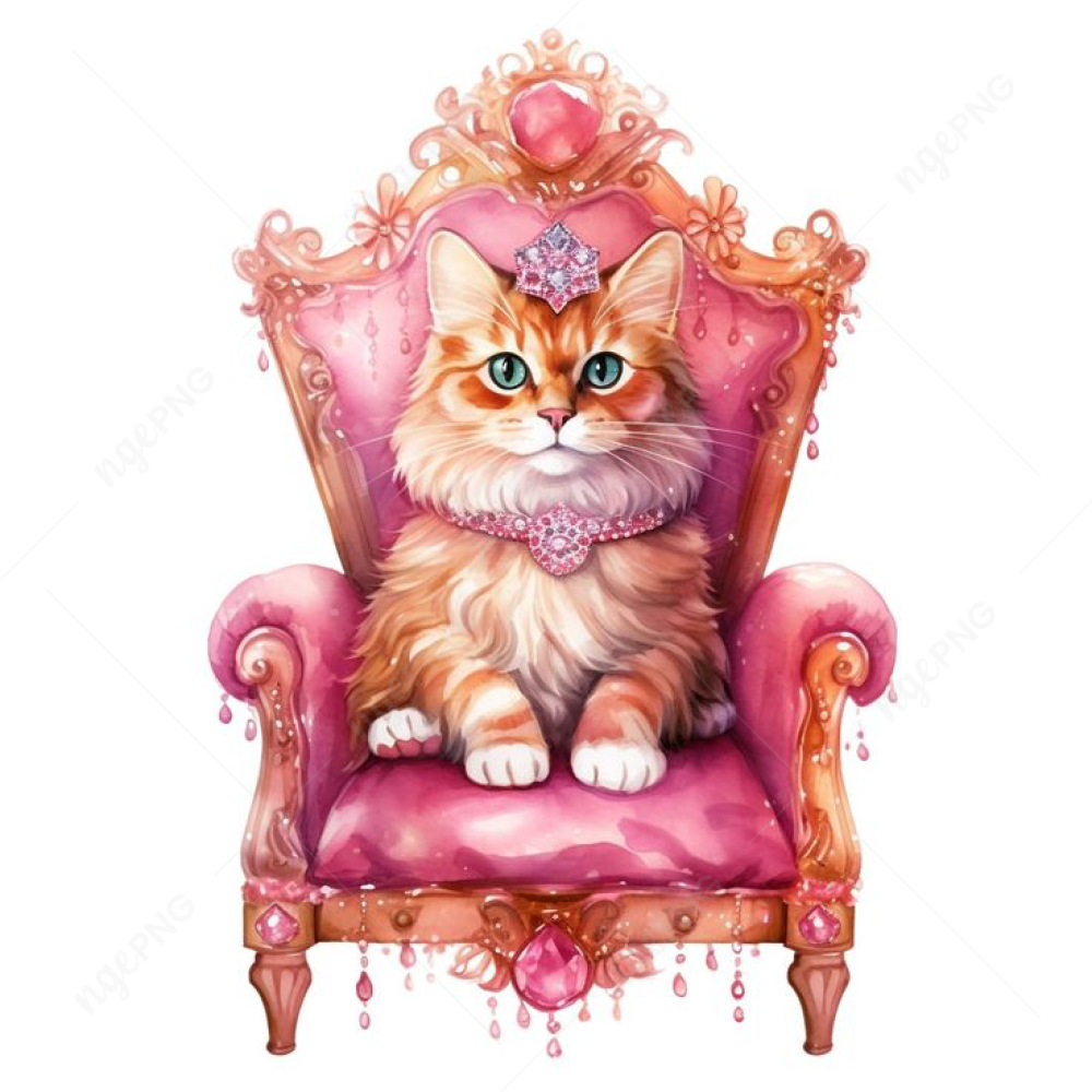 Cat on the throne