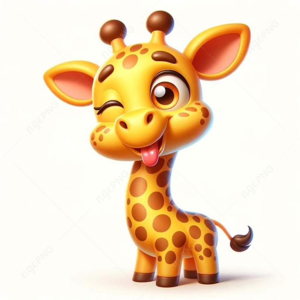 Funny cartoon giraffe