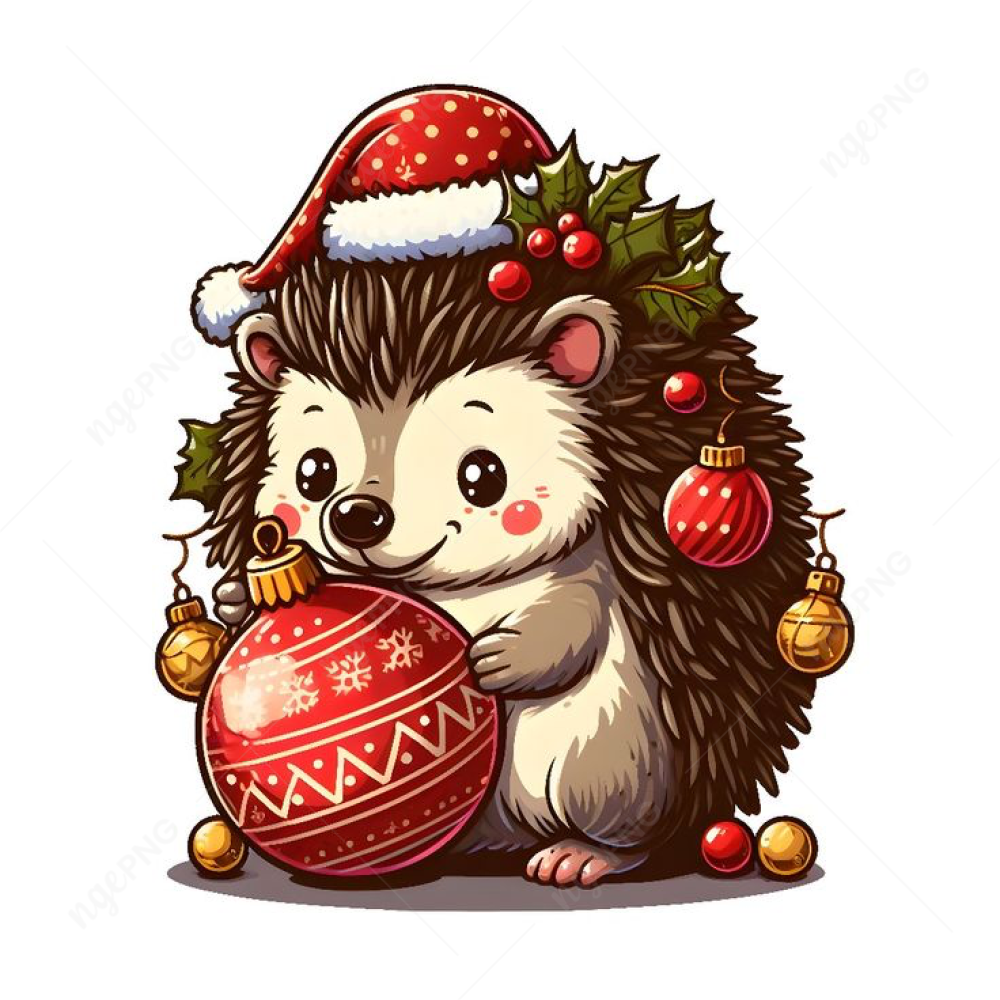 New Year\'s hedgehog