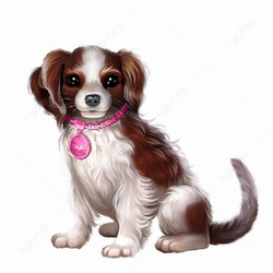 Beautiful dog with collar