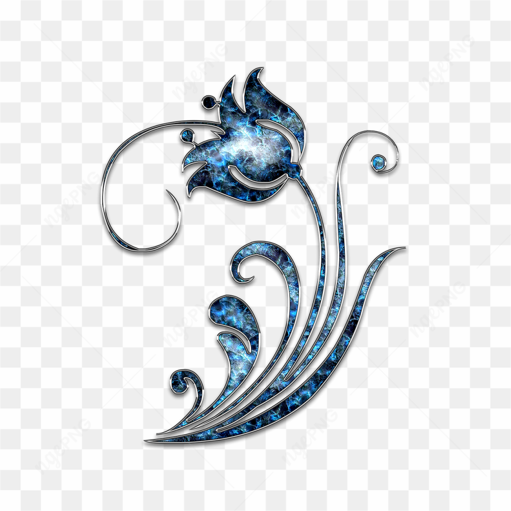 Blue flower decoration 