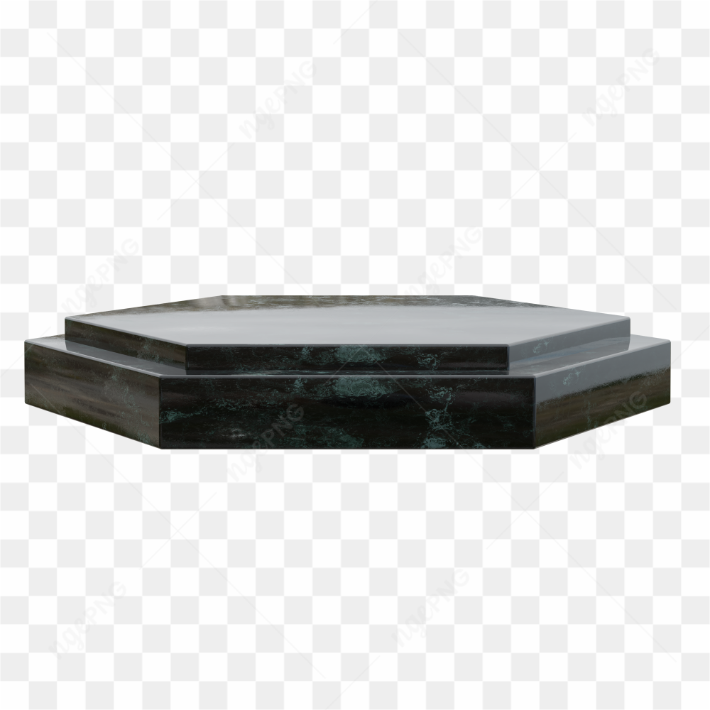 Black podium isolated on transparent background PNG