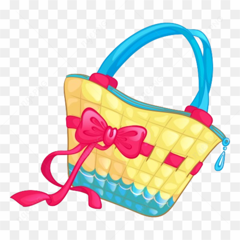 Colorful handbag vector PNG