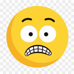Shocked emoji vector on transparent background PNG