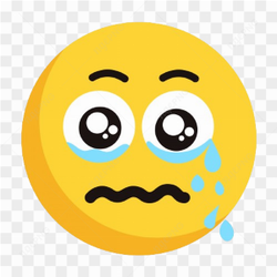 Sad emoji vector on transparent background PNG