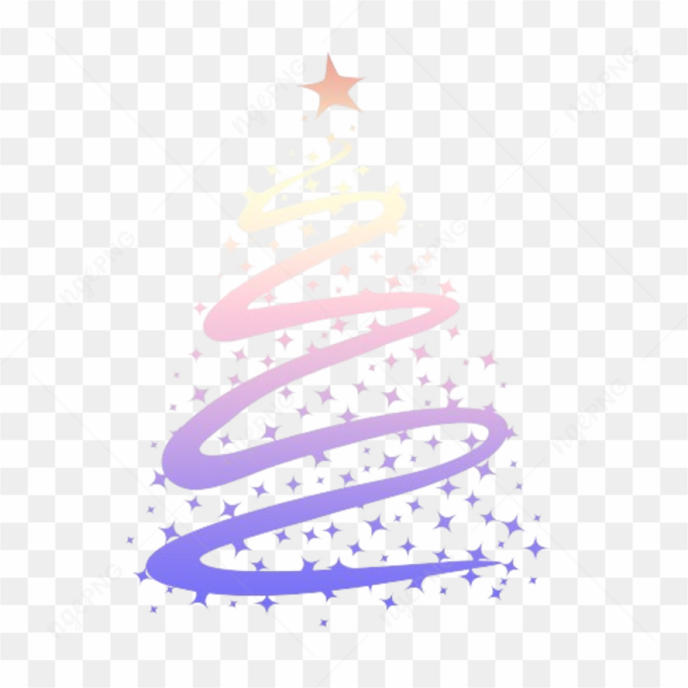 Crooked Christmas tree vector PNG