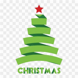 Colorful Christmas tree vector PNG