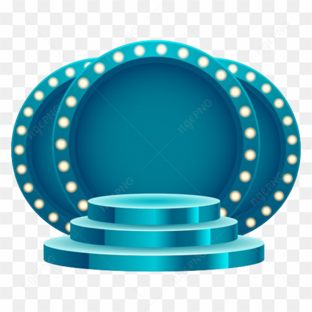 3D podium with spotlight  stage illustration transparent PNG