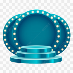 3D podium with spotlight stage illustration transparent PNG