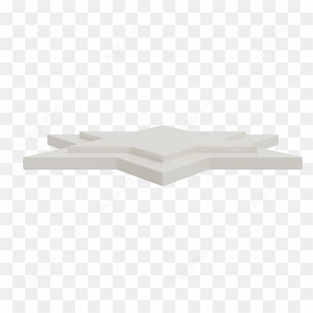 White 3d podium mockup on transparent background PNG