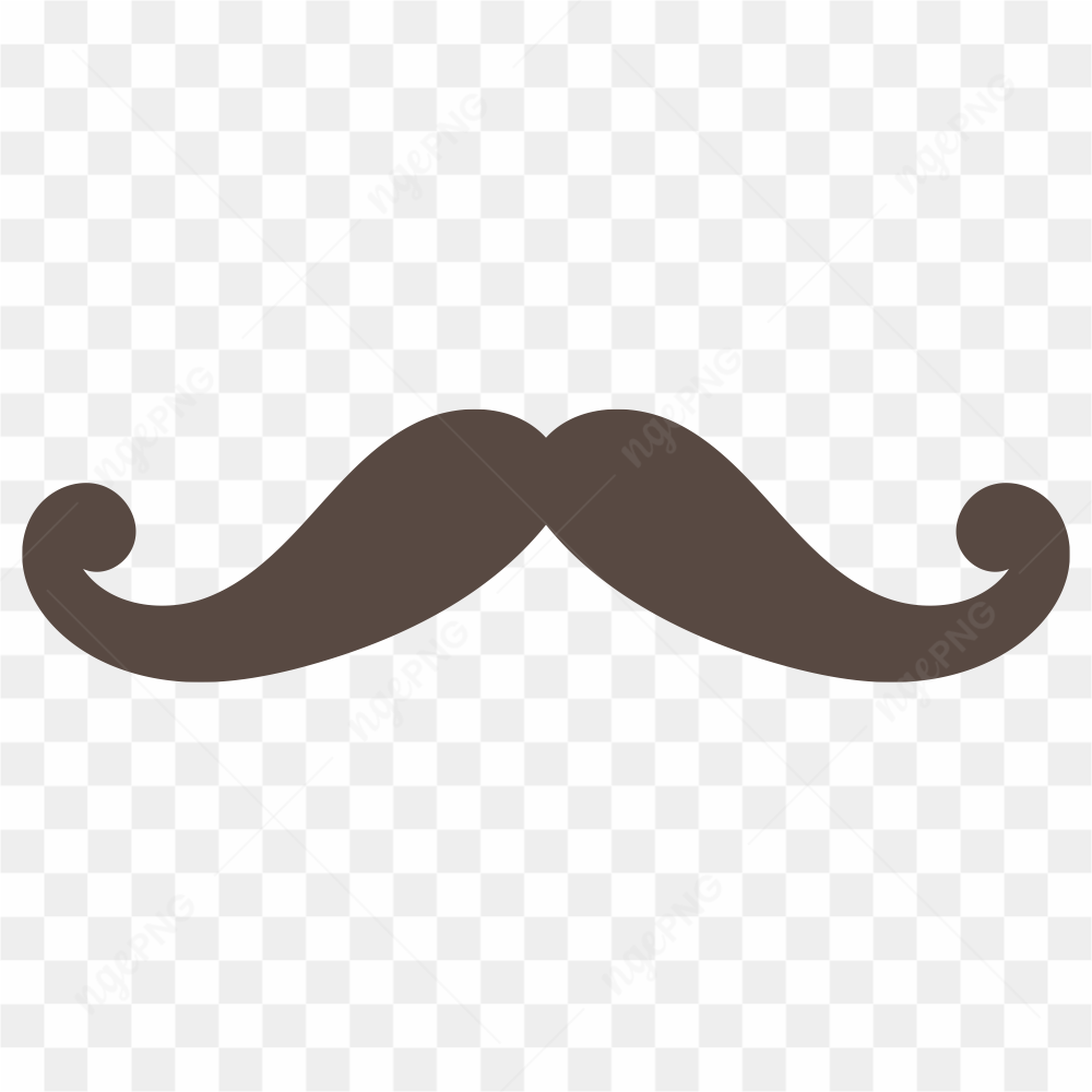 Mustache paper craft on transparent background PNG