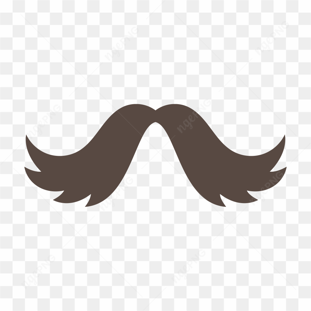 Mustache paper craft on transparent background PNG