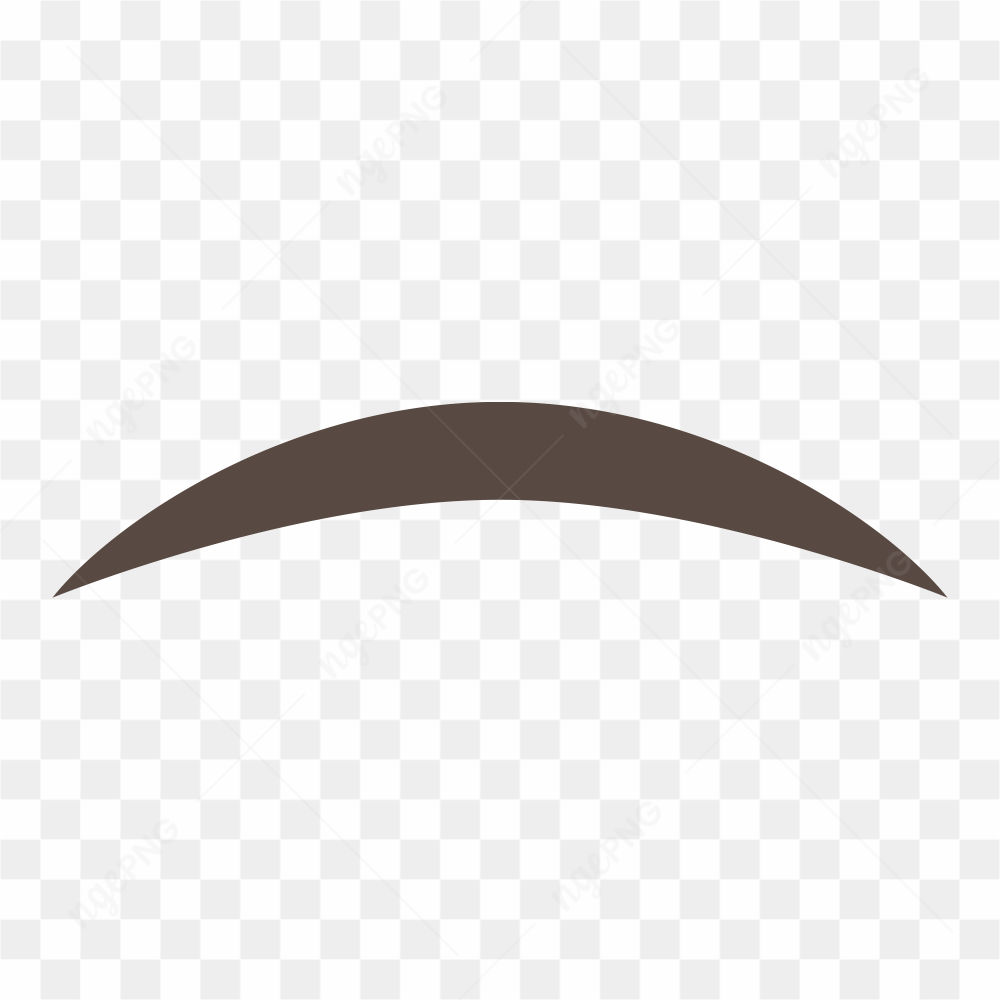 Mustache icon on transparent background PNG