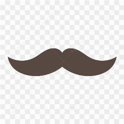 Movember moustache on transparent background PNG