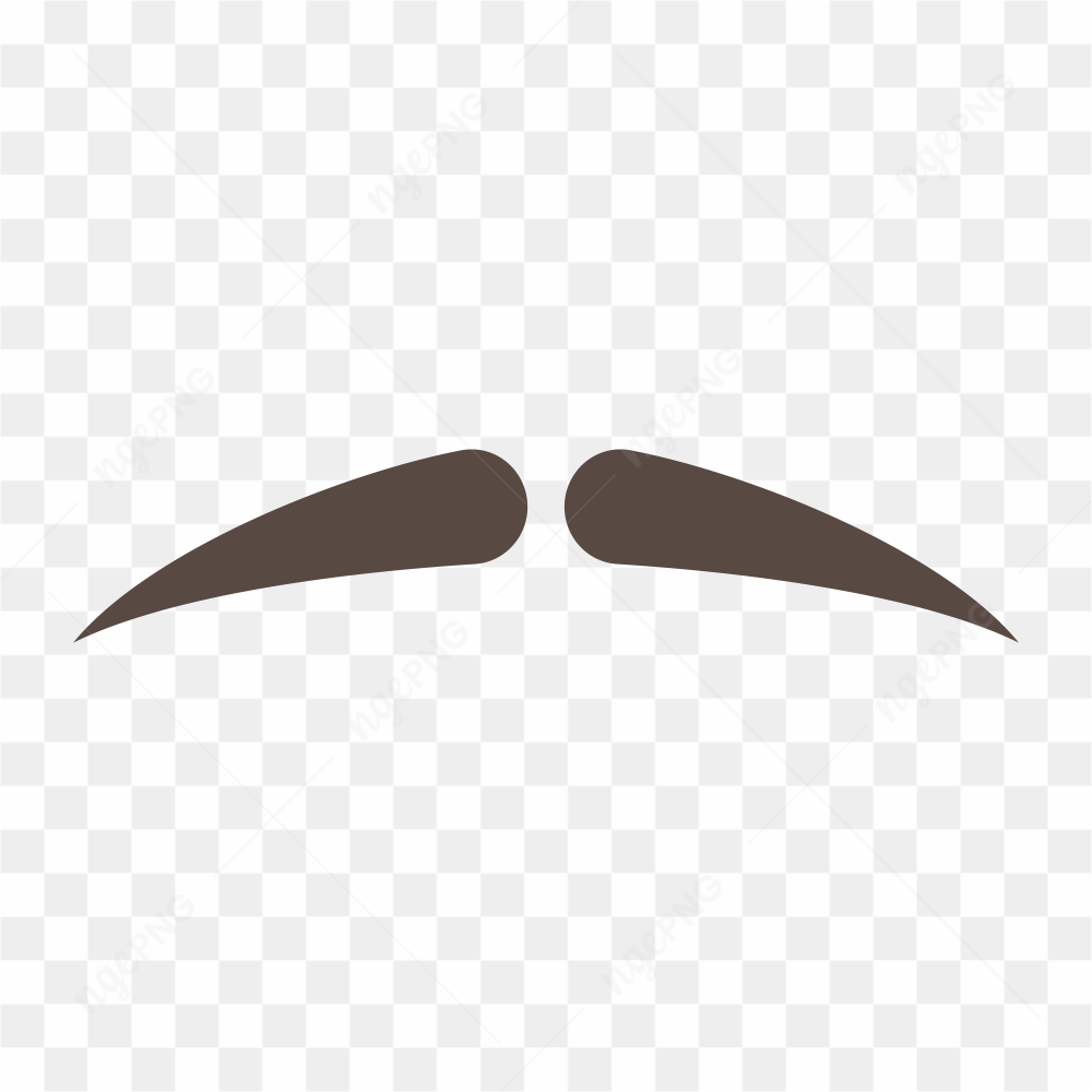 Movember moustache icon on transparent background PNG