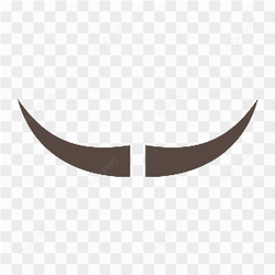 Moustache silhouette on transparent background PNG