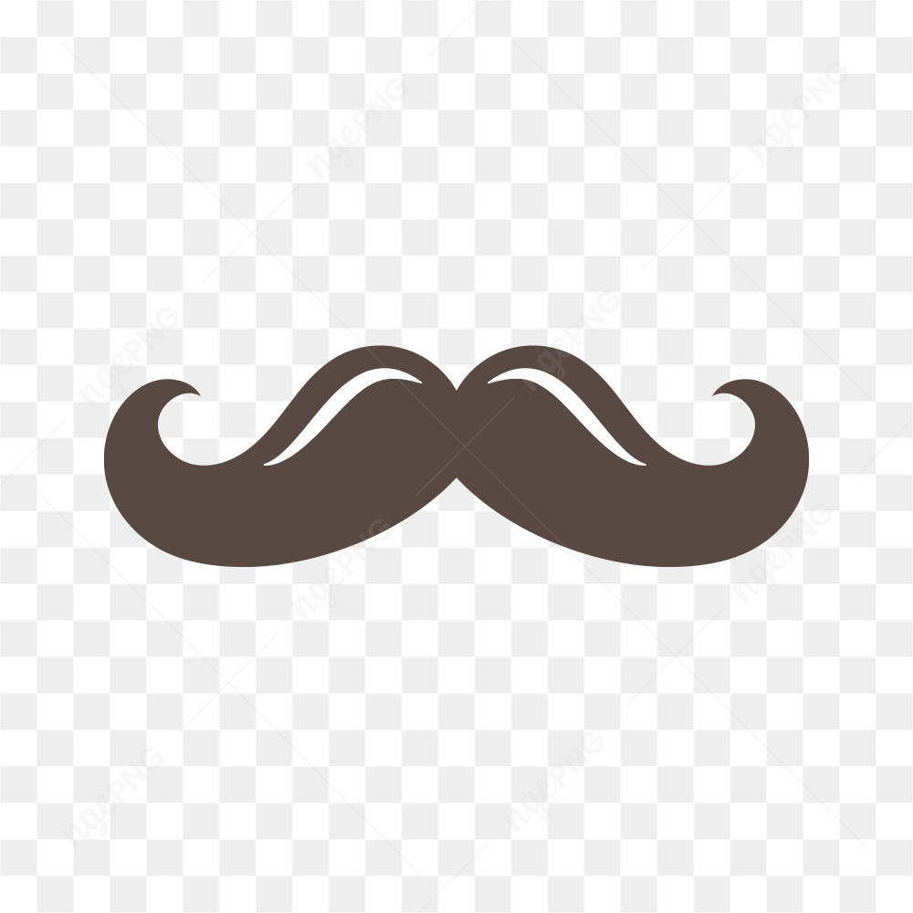 Illustration of mustache icon on transparent background PNG