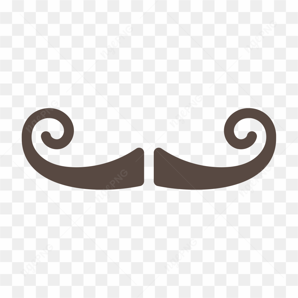 Funny fake mustache on transparent background PNG