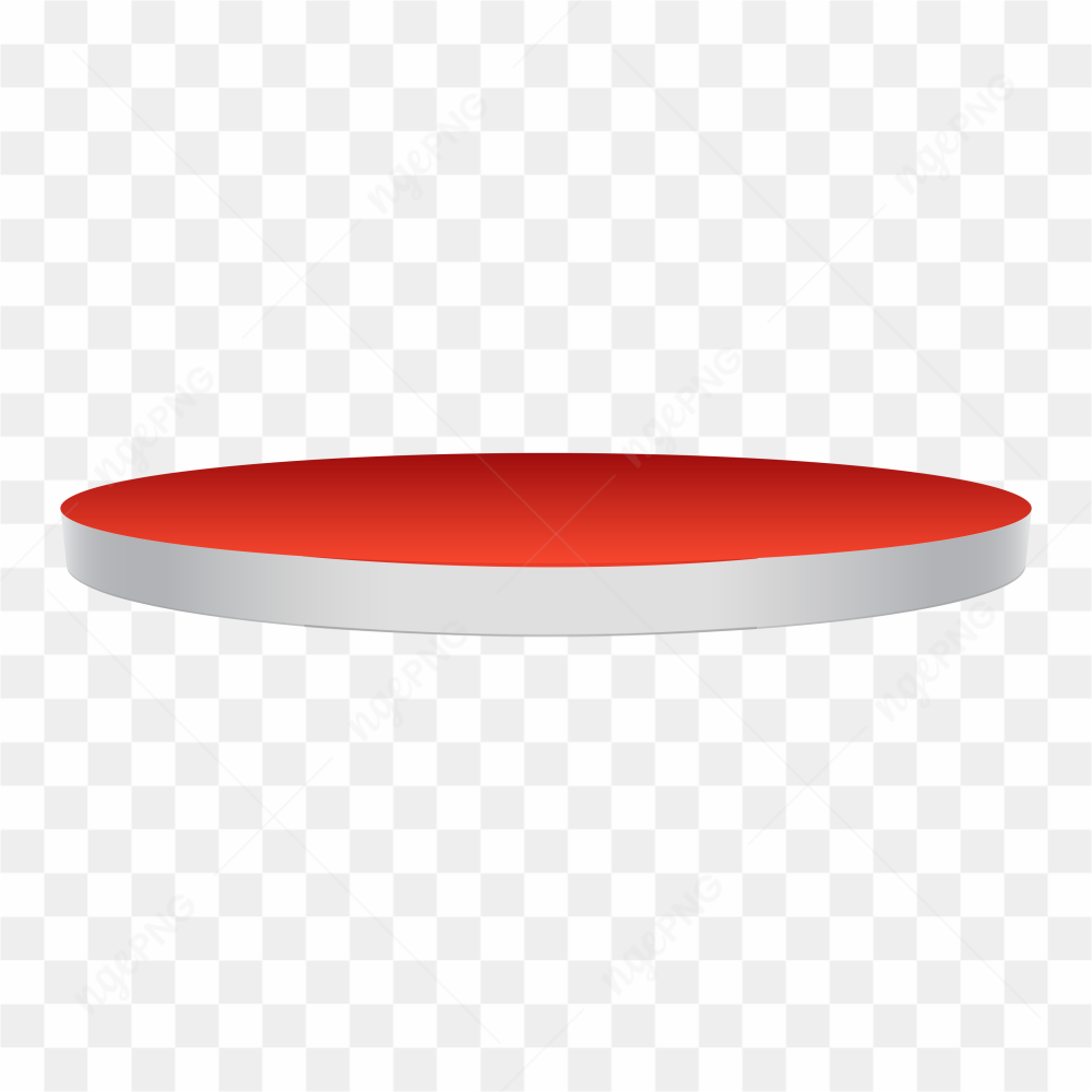 Red podium  stage pedestal  on transparent background PNG