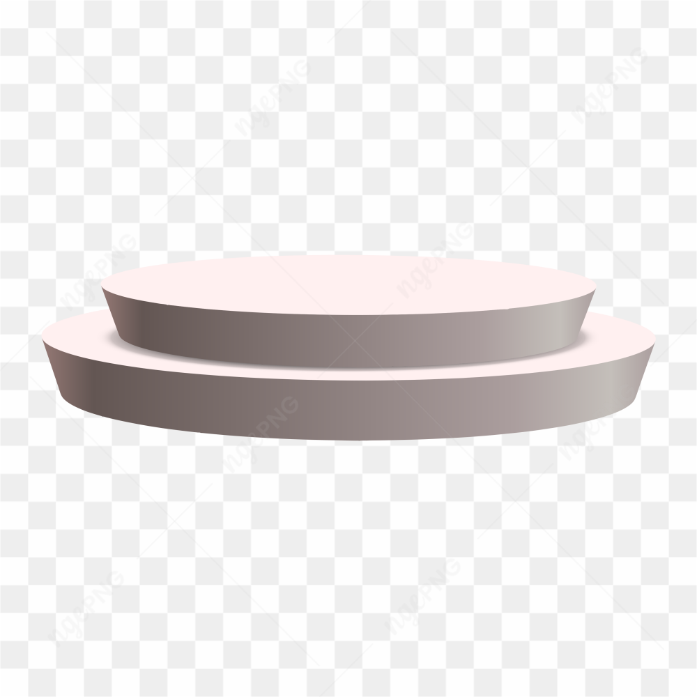 Round podium 3d on transparent background PNG