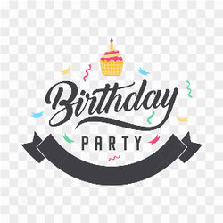 Happy birthday celebration concept on transparent background PNG
