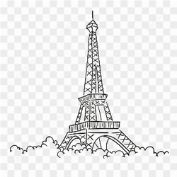 Eiffel tower isolated on transparent background PNG