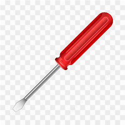Red Screwdriver isolated on transparent background PNG