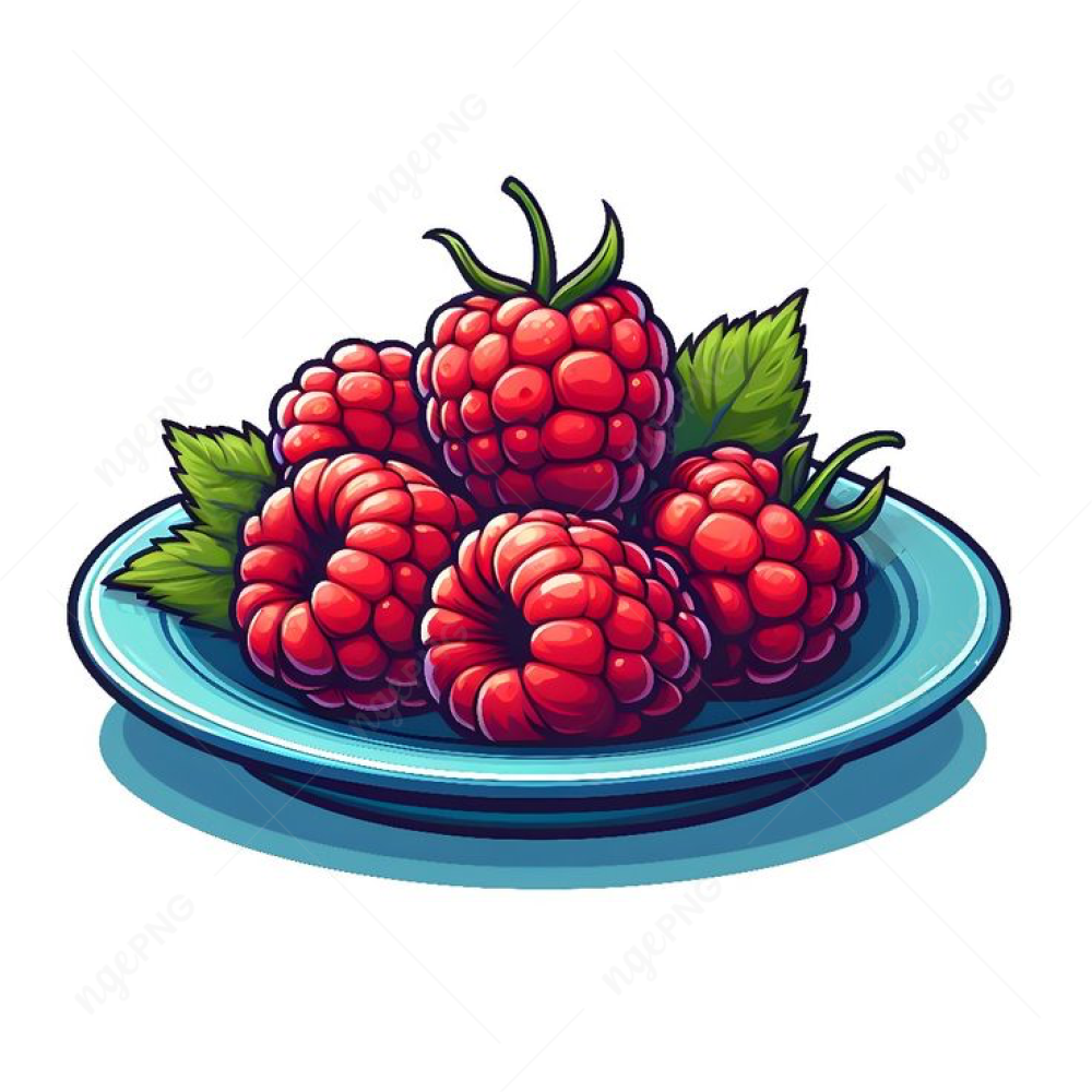 Raspberries on a plate