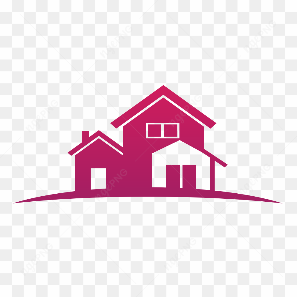 House shape logo template on transparent background PNG