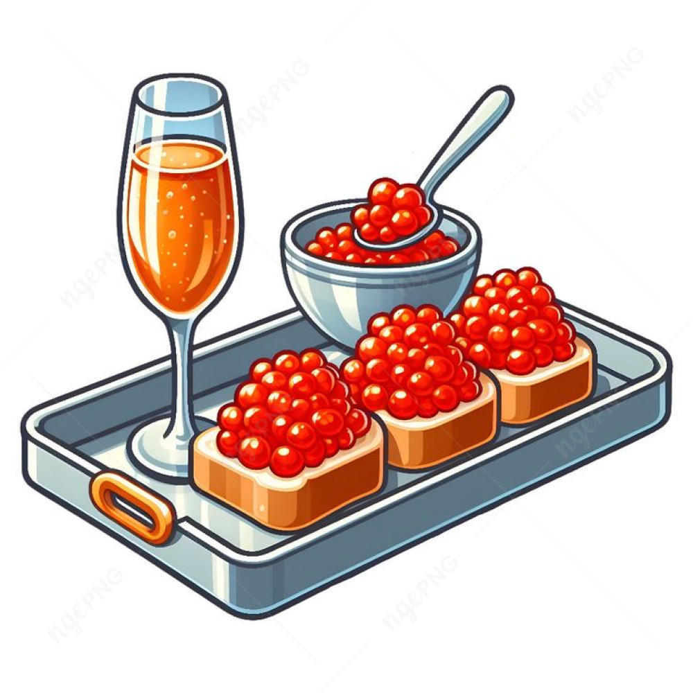 Food, festive buffet, red caviar