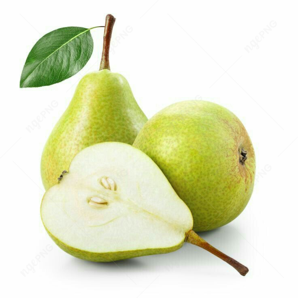 Juicy green pears